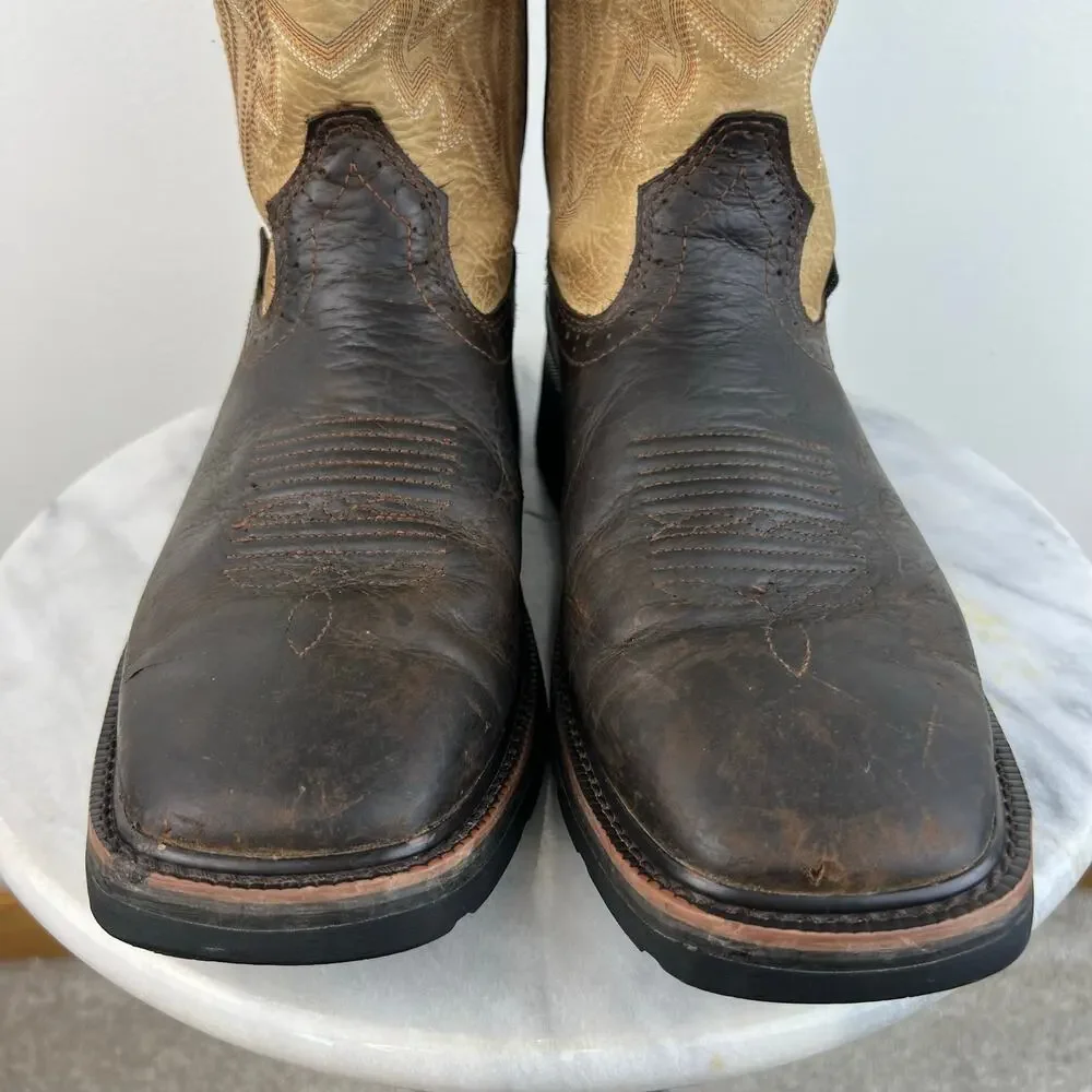 Men's WOLVERINE Rancher Western Style Leather Work Cowboy Boots W08658 (Sz 10M)